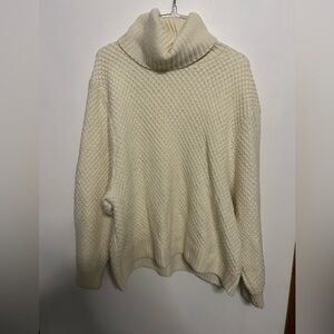 Denver Hayes Cream Cowl Neck Knit Oversized Baggy Style Sweater